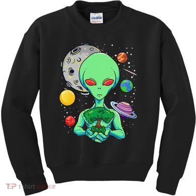 Space Day Celebration Cosmic Alien Tree Of Life Earth Day Kids Sweatshirt