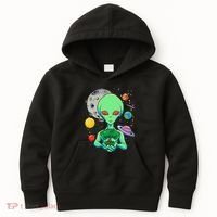 Space Day Celebration Cosmic Alien Tree Of Life Earth Day Kids Hoodie thumb 0
