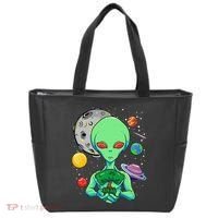 Space Day Celebration Cosmic Alien Tree Of Life Earth Day Tote Bag thumb 0