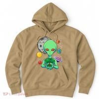 Space Day Celebration Cosmic Alien Tree Of Life Earth Day Hoodie thumb 0