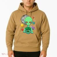 Space Day Celebration Cosmic Alien Tree Of Life Earth Day Hoodie thumb 2