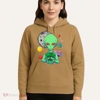 Space Day Celebration Cosmic Alien Tree Of Life Earth Day Hoodie thumb 5