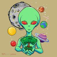 Space Day Celebration Cosmic Alien Tree Of Life Earth Day Hoodie thumb 7