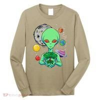Space Day Celebration Cosmic Alien Tree Of Life Earth Day Long Sleeve Shirt thumb 0