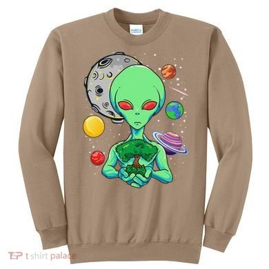 Space Day Celebration Cosmic Alien Tree Of Life Earth Day Sweatshirt