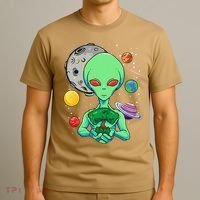 Space Day Celebration Cosmic Alien Tree Of Life Earth Day T-Shirt thumb 3