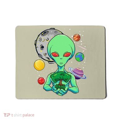 Space Day Celebration Cosmic Alien Tree Of Life Earth Day Mousepad