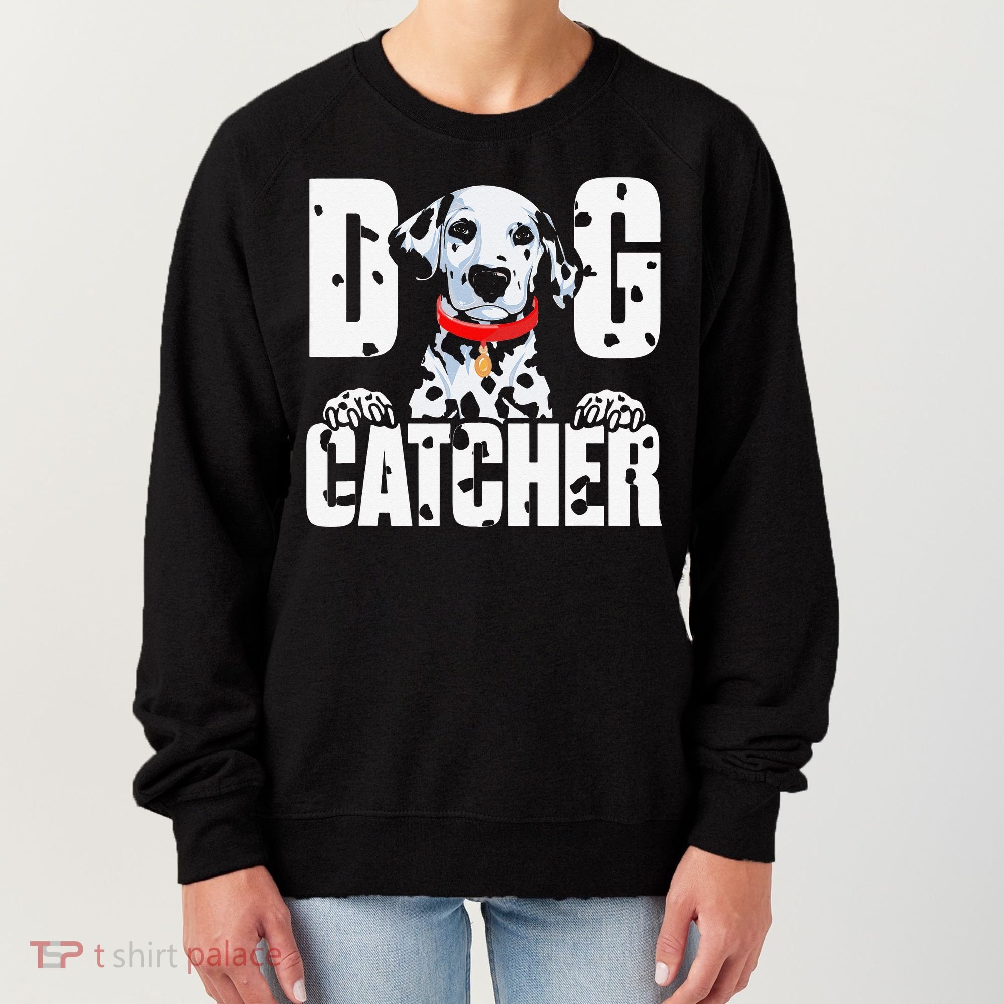 Soft Dog Catcher Costume Dalmatian Easy Family Women's Sweatshirt