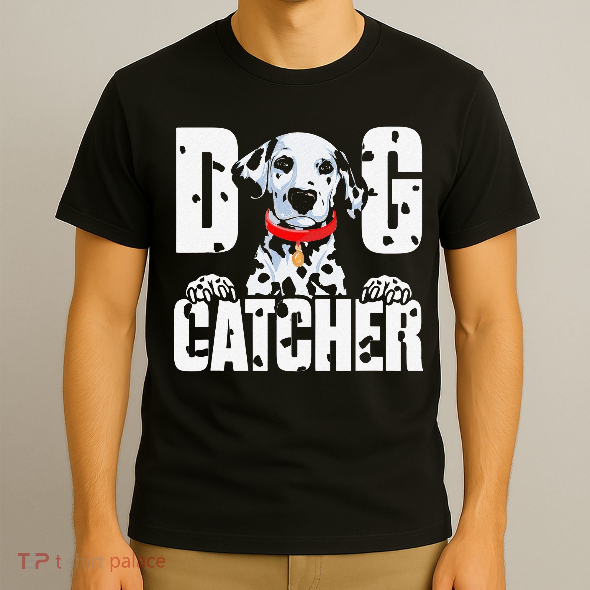 Soft Dog Catcher Costume Dalmatian Easy Family T-Shirt