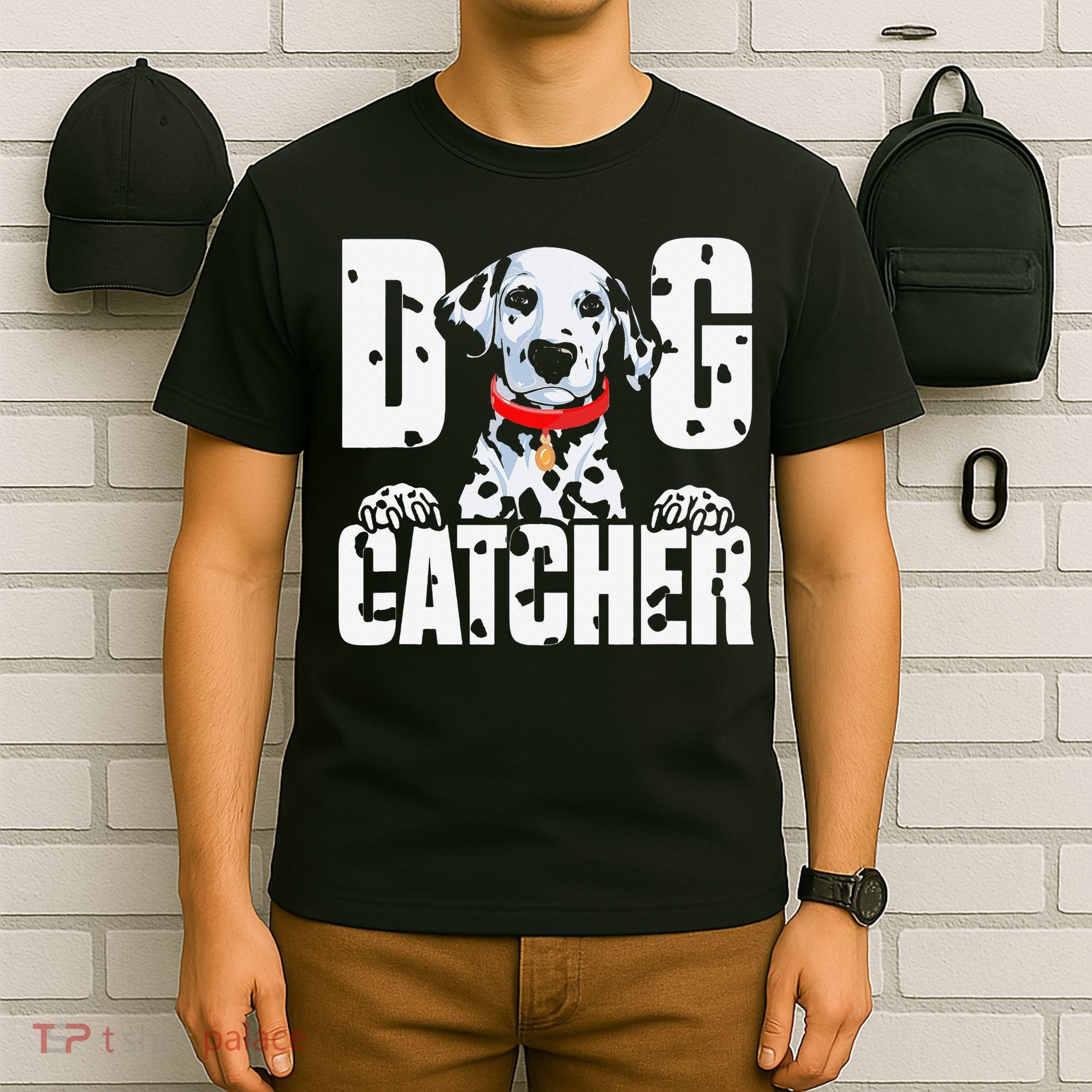 Soft Dog Catcher Costume Dalmatian Easy Family T-Shirt