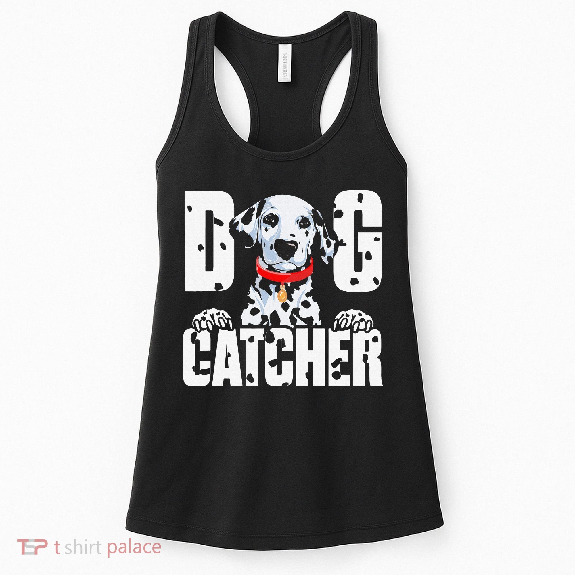 Soft Dog Catcher Costume Dalmatian Easy Family Women's Tank Top