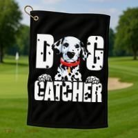 Soft Dog Catcher Costume Dalmatian Easy Family Golf Towel thumb 1