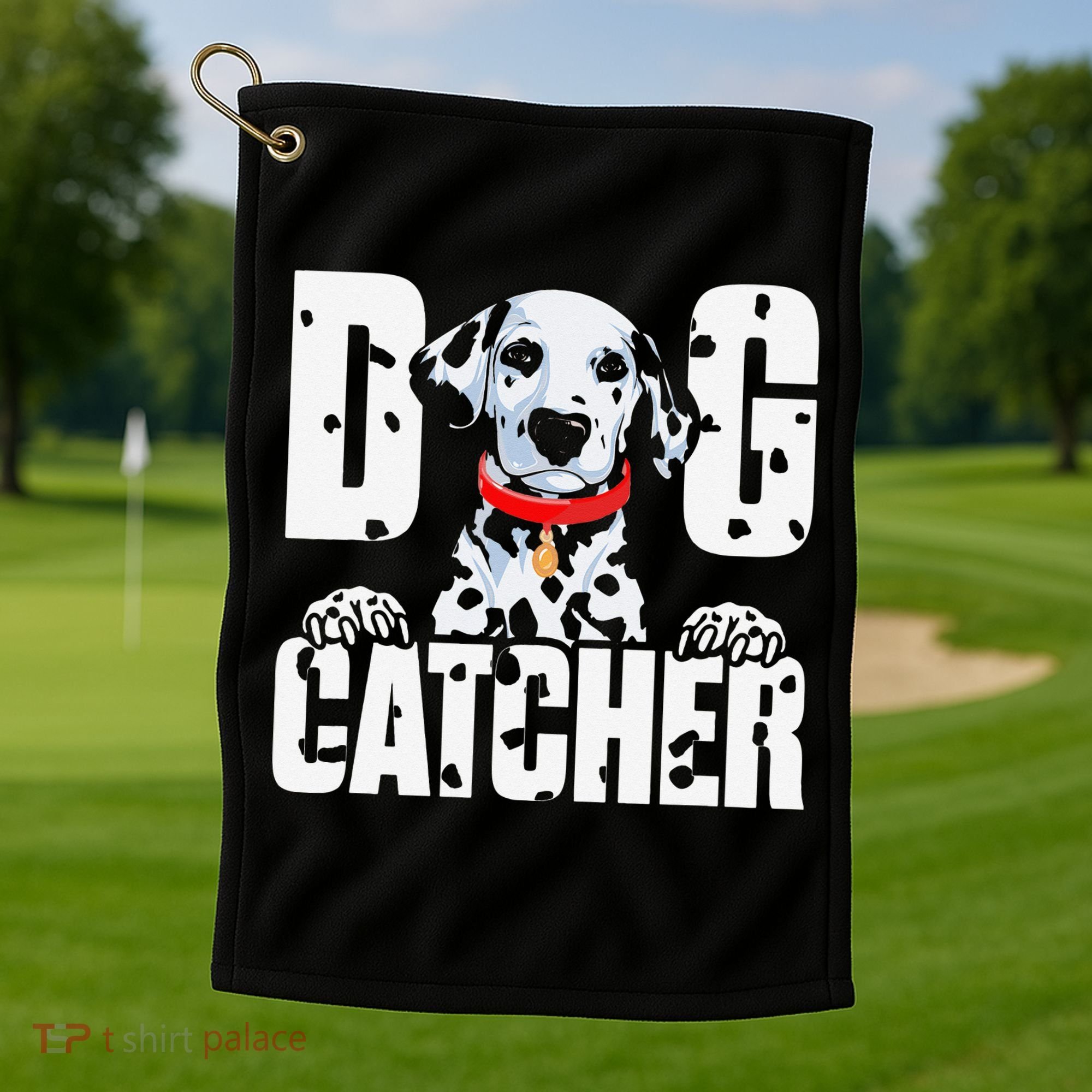 Soft Dog Catcher Costume Dalmatian Easy Family Golf Towel