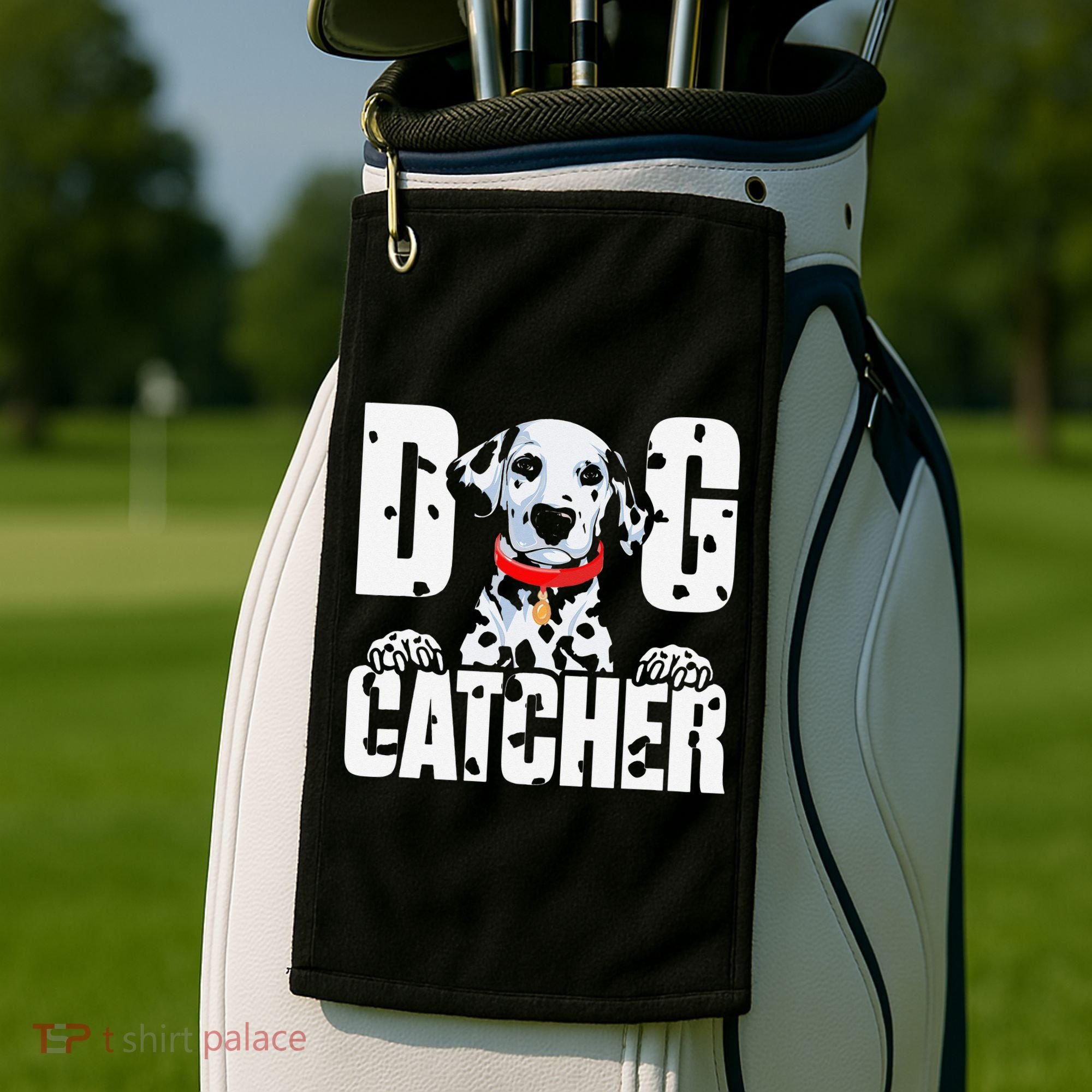 Soft Dog Catcher Costume Dalmatian Easy Family Golf Towel