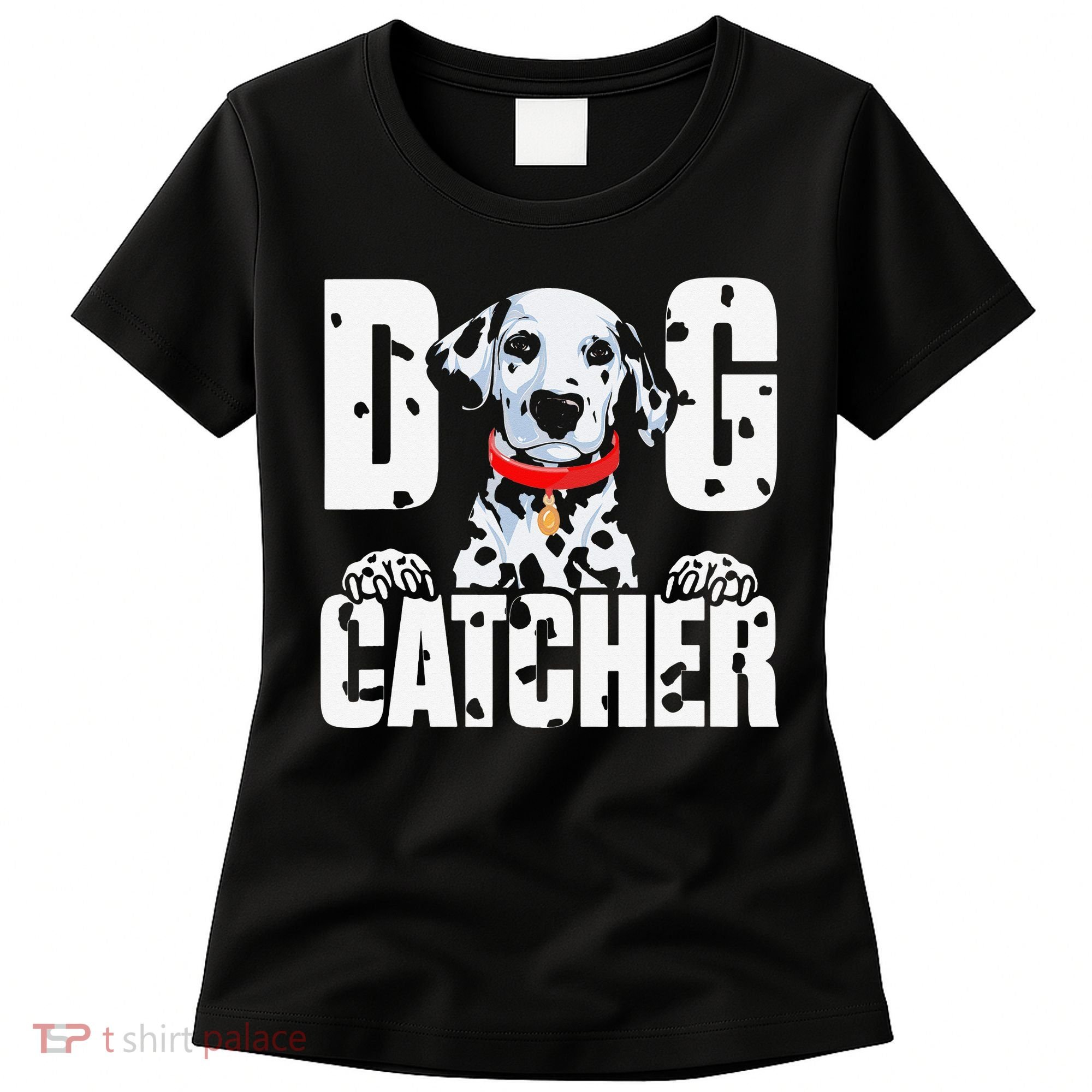 Soft Dog Catcher Costume Dalmatian Easy Family Women's T-Shirt