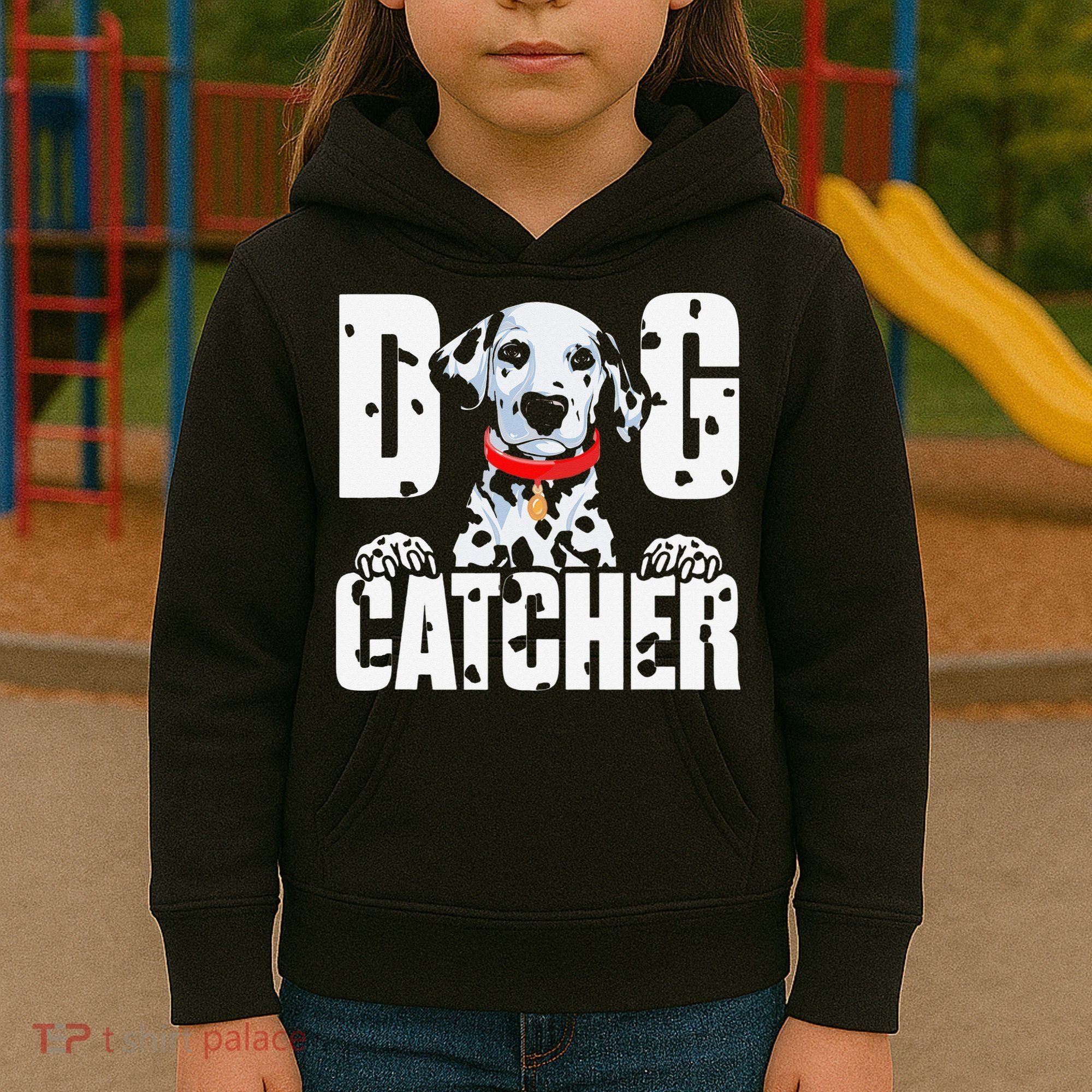 Soft Dog Catcher Costume Dalmatian Easy Family Kids Hoodie