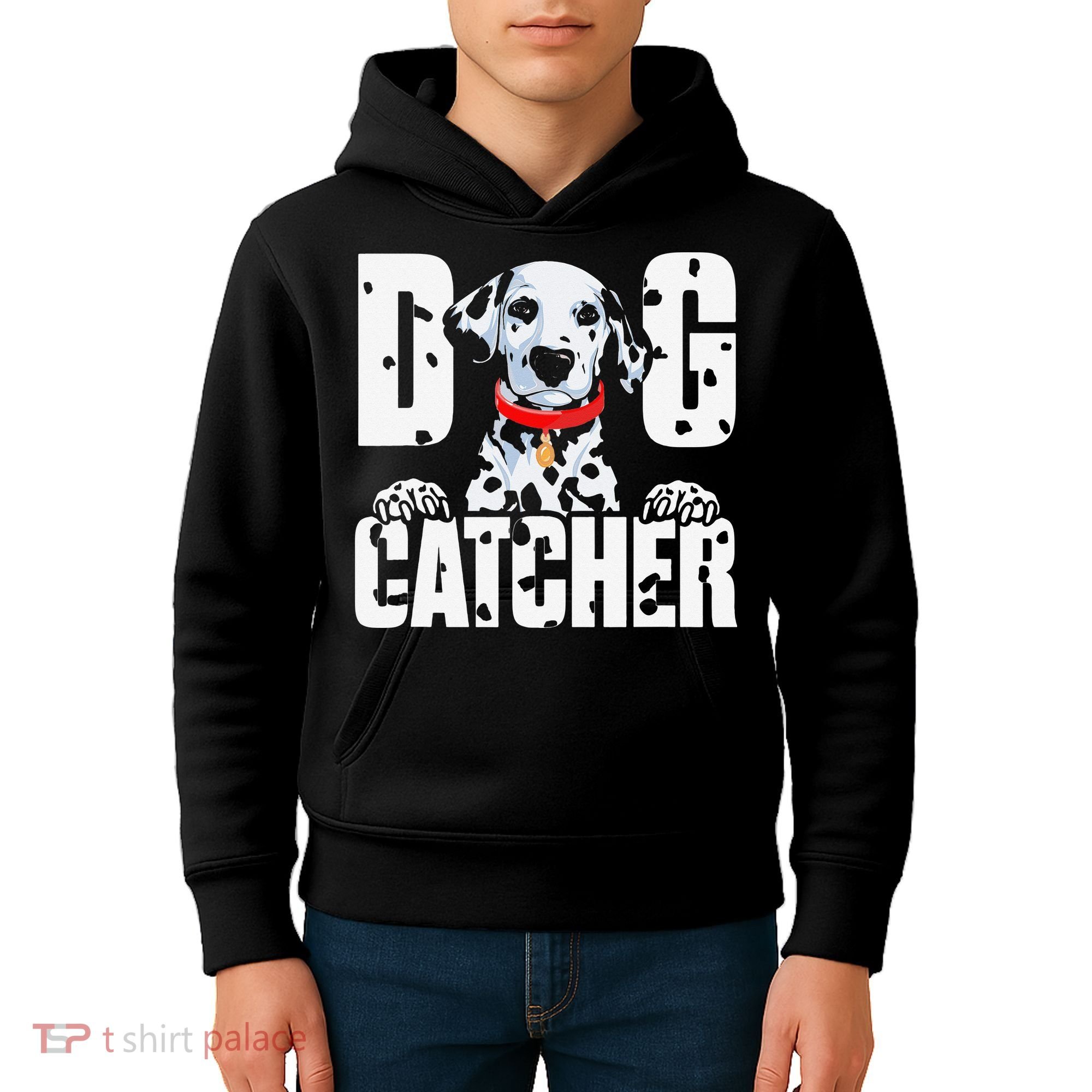 Soft Dog Catcher Costume Dalmatian Easy Family Kids Hoodie