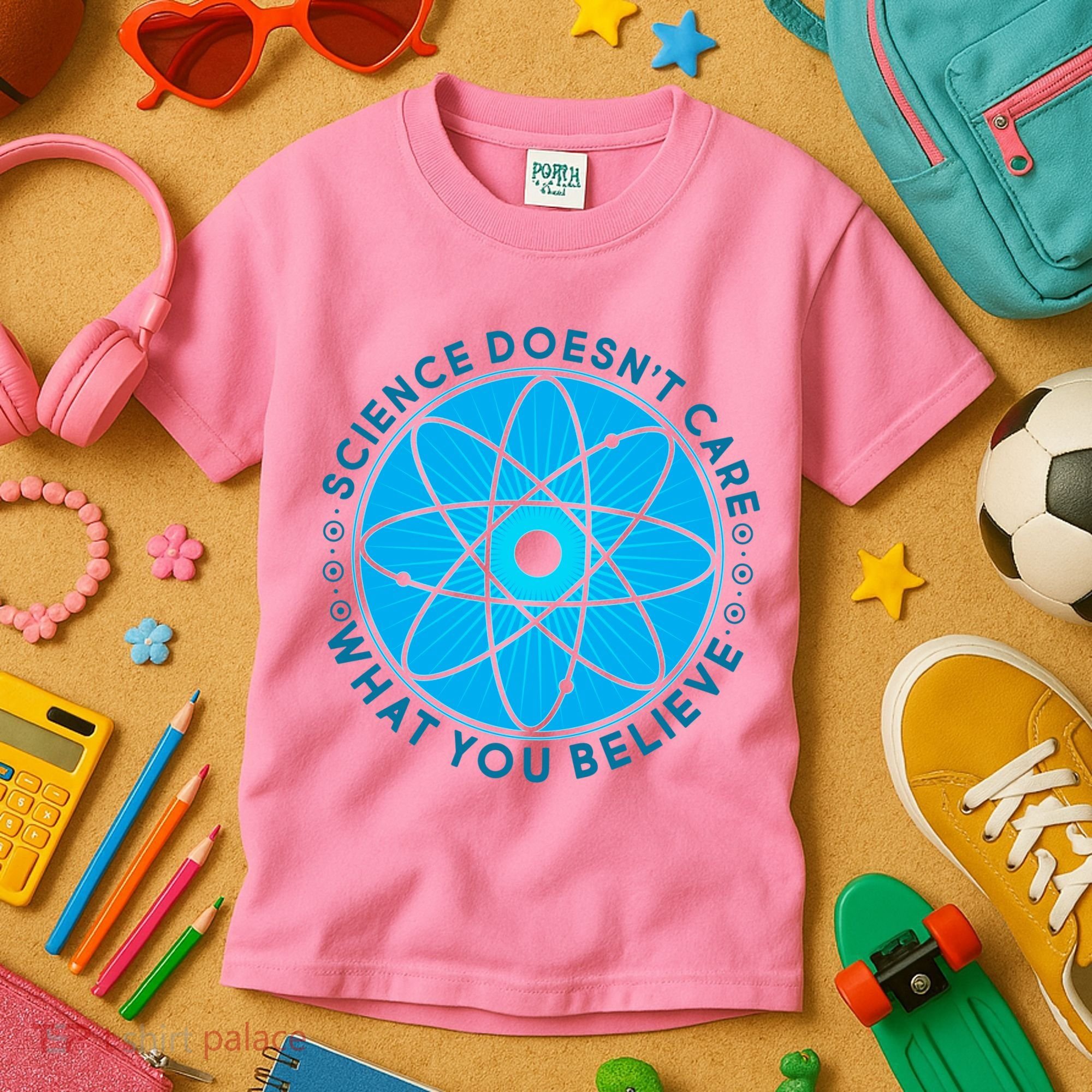 Science Doesn't Care What You Believe Kids T-Shirt