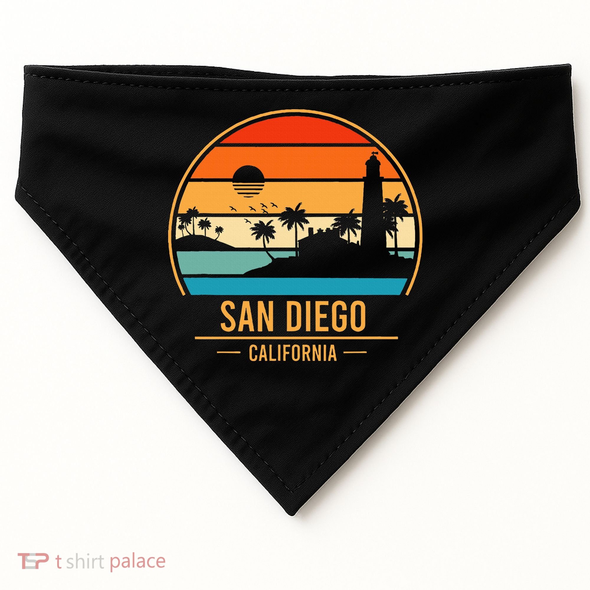San Diego California Ca USA-Made Doggie Bandana