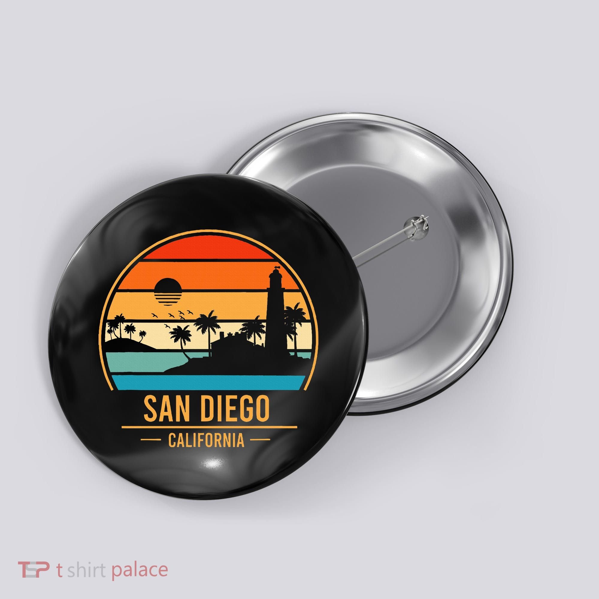 San Diego California Ca Button
