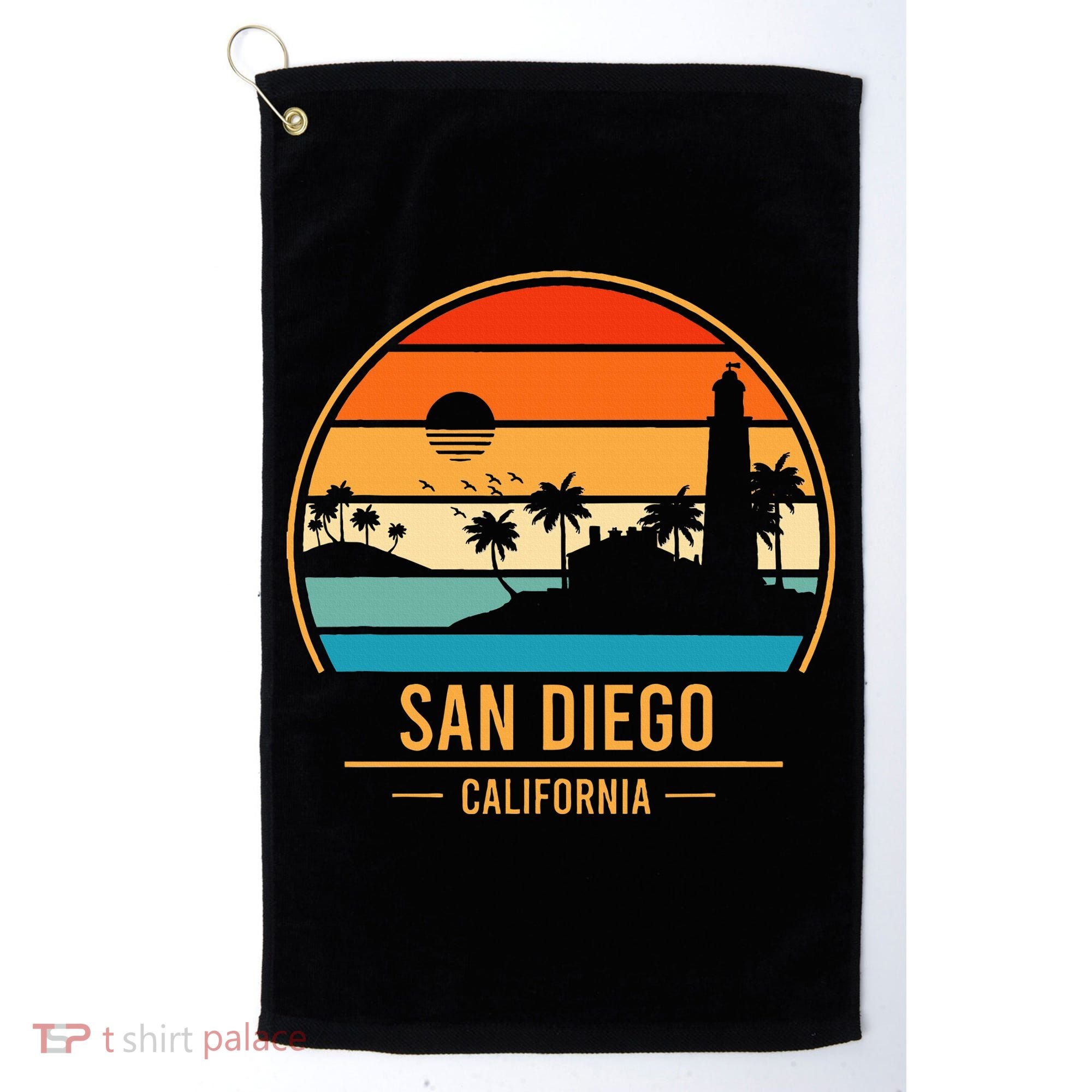 San Diego California Ca Golf Towel