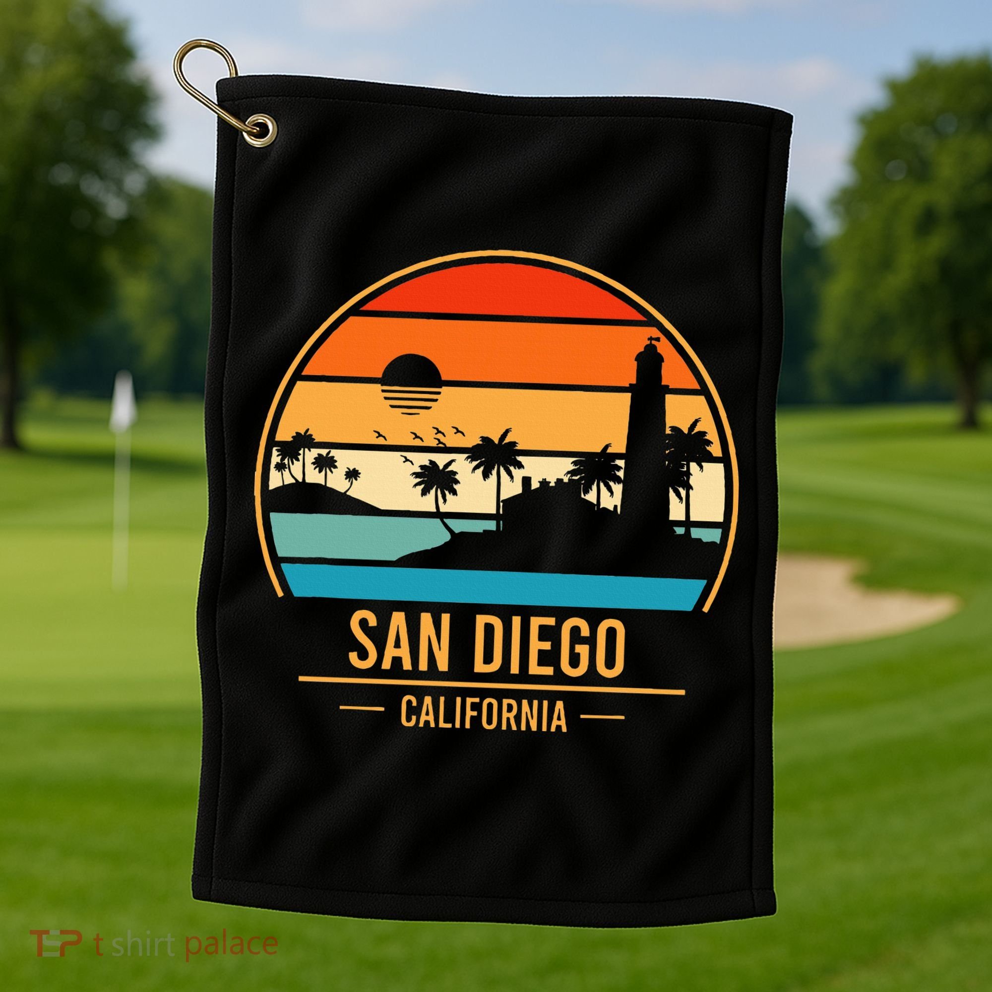 San Diego California Ca Golf Towel