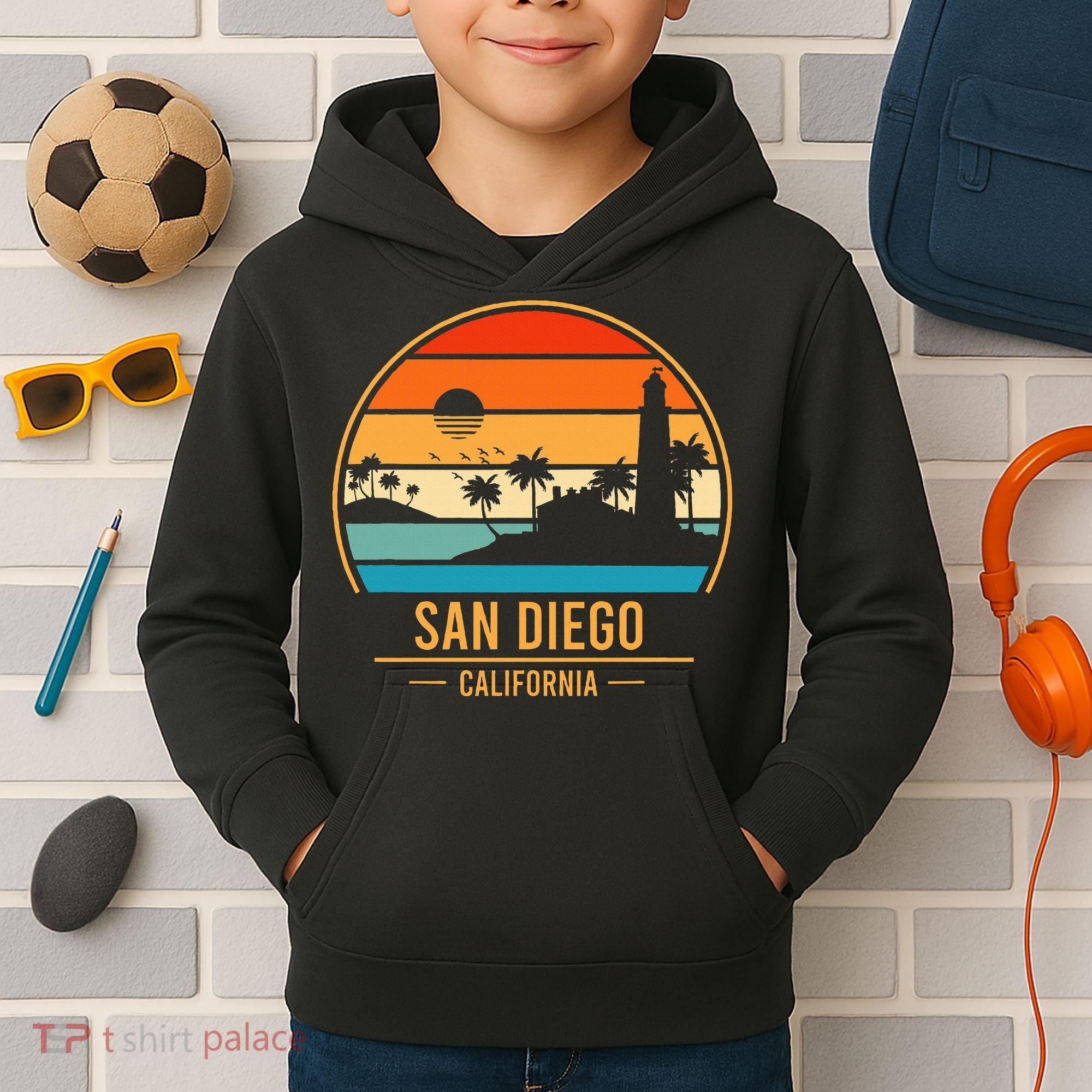 San Diego California Ca Kids Hoodie