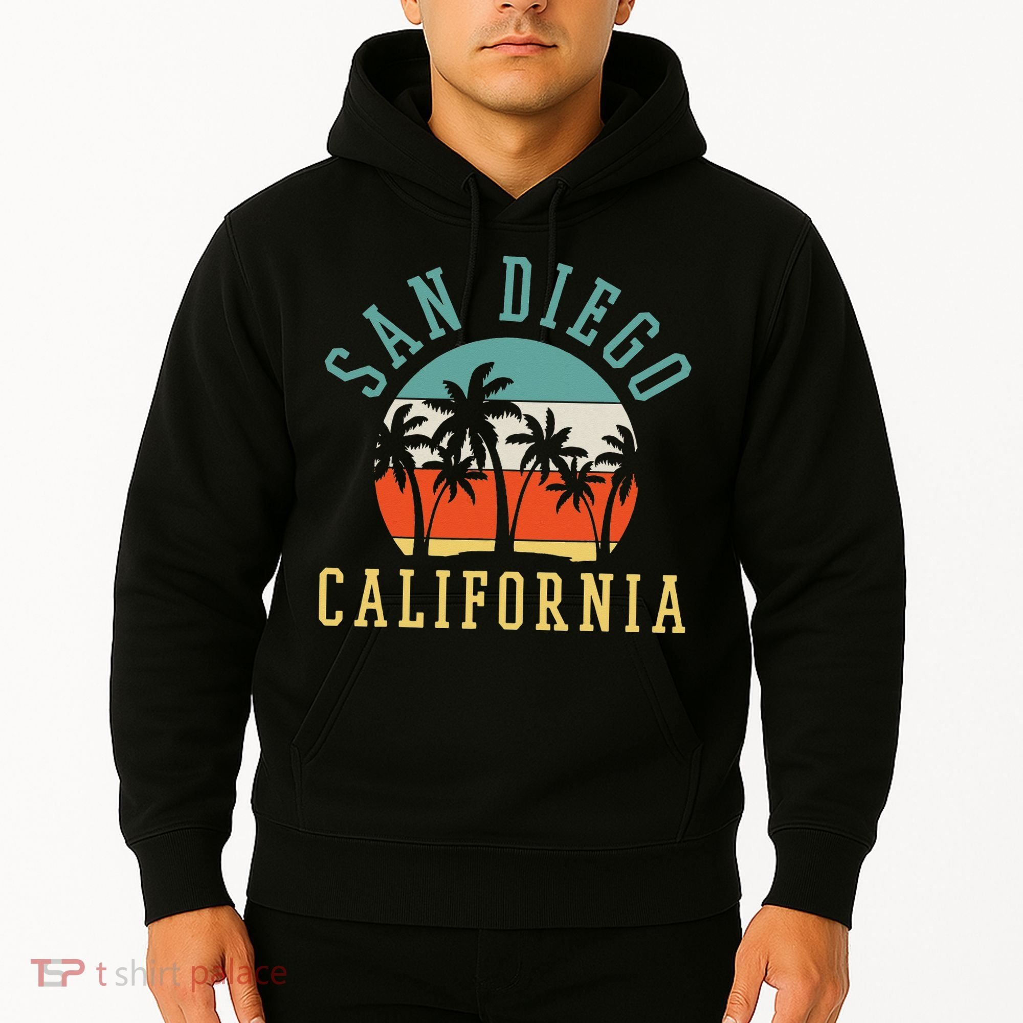 San Diego California Summer Vacation Retro Hoodie