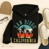 San Diego California Summer Vacation Retro Hoodie thumb 4