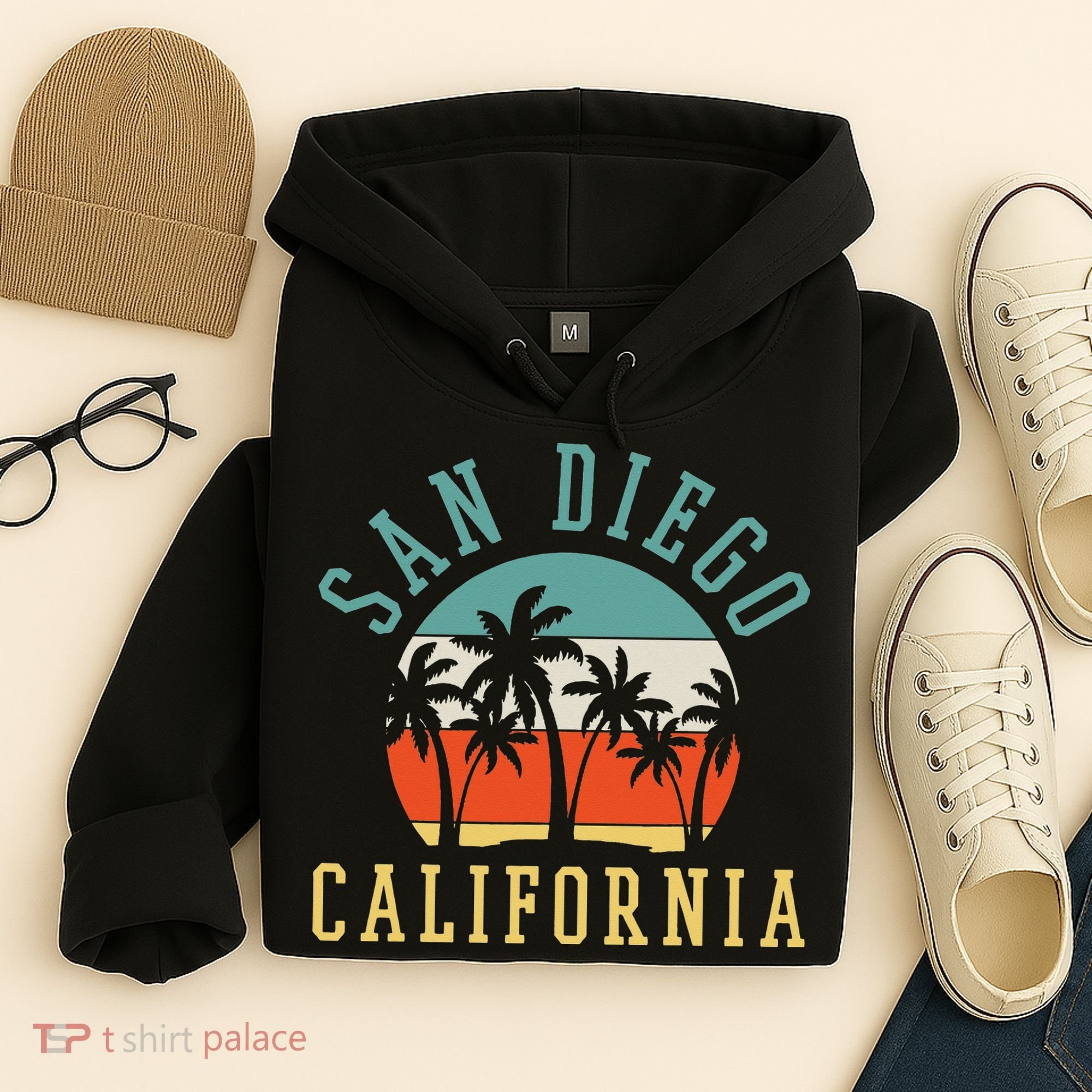 San Diego California Summer Vacation Retro Hoodie