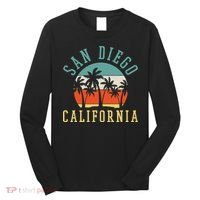 San Diego California Summer Vacation Retro Long Sleeve Shirt thumb 0