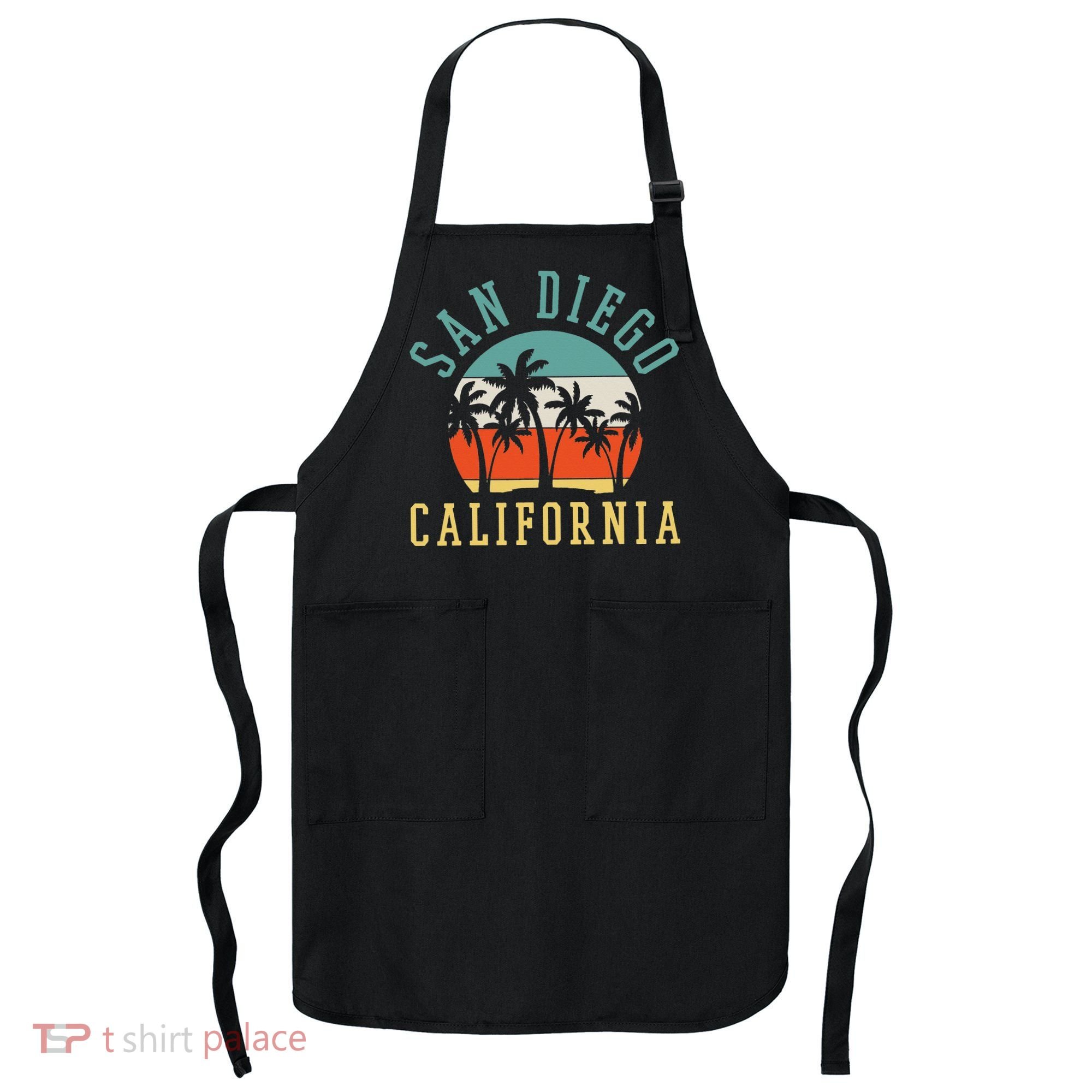 San Diego California Summer Vacation Retro Apron