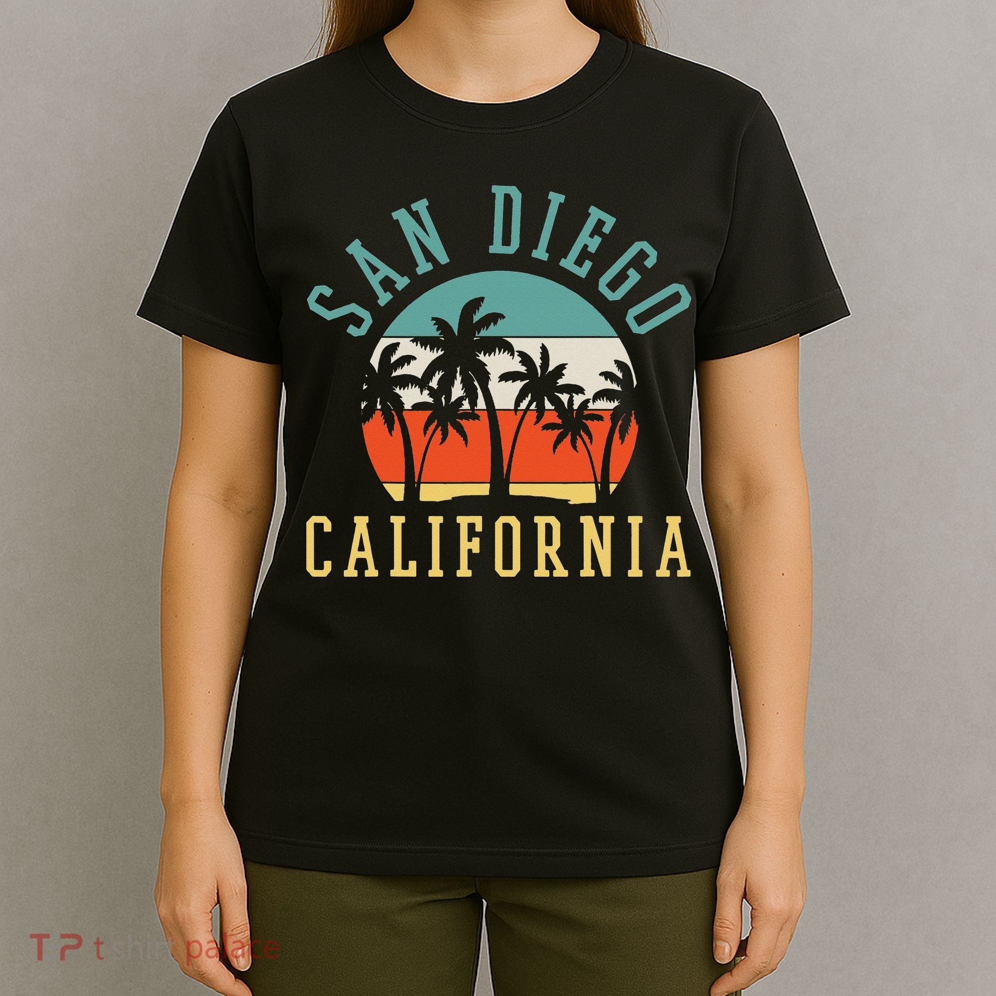 San Diego California Summer Vacation Retro T-Shirt