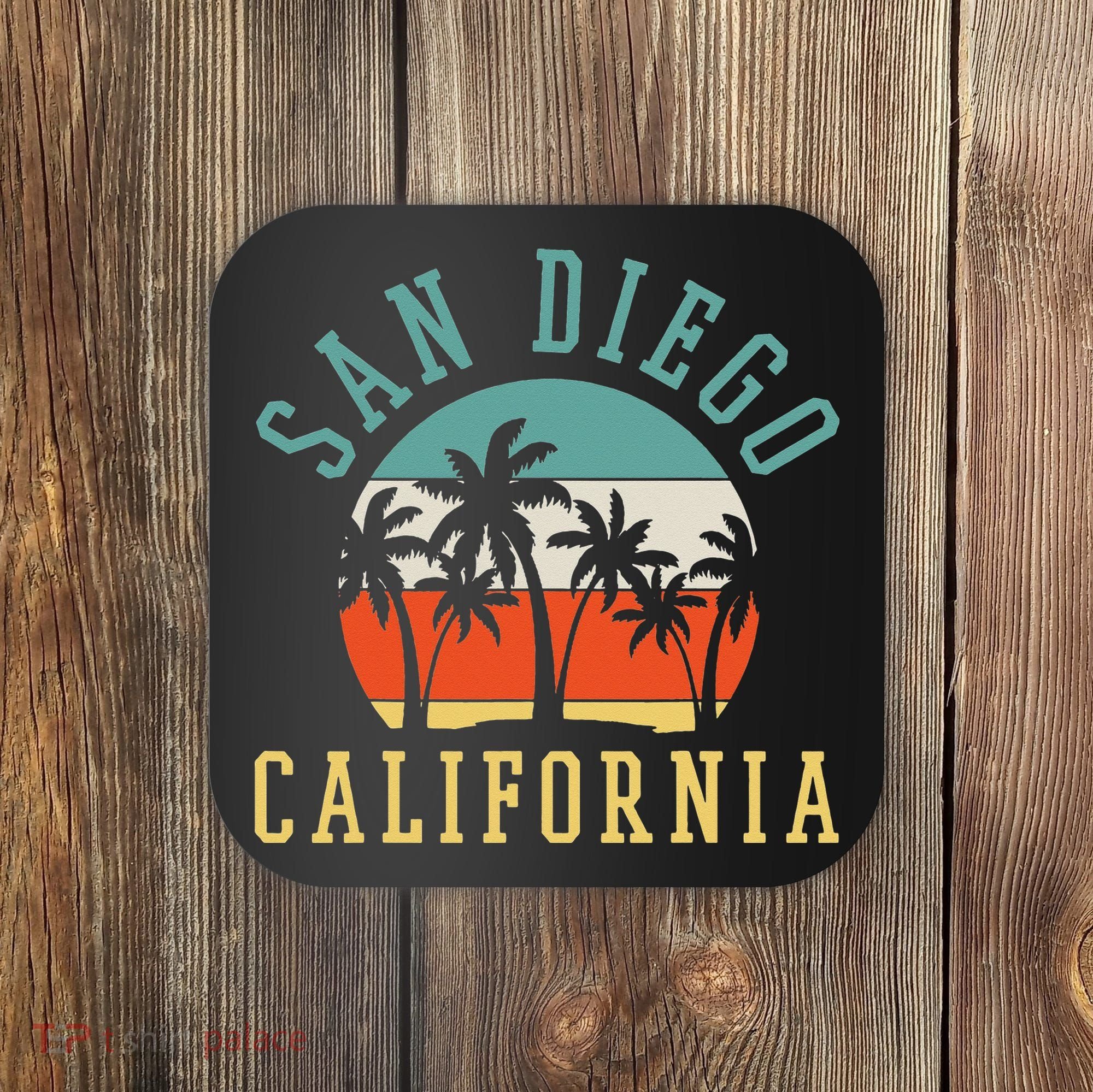 San Diego California Summer Vacation Retro Coaster