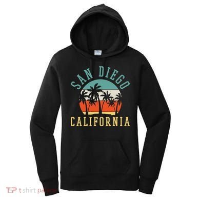 San Diego California Summer Vacation Retro Women's Hoodie