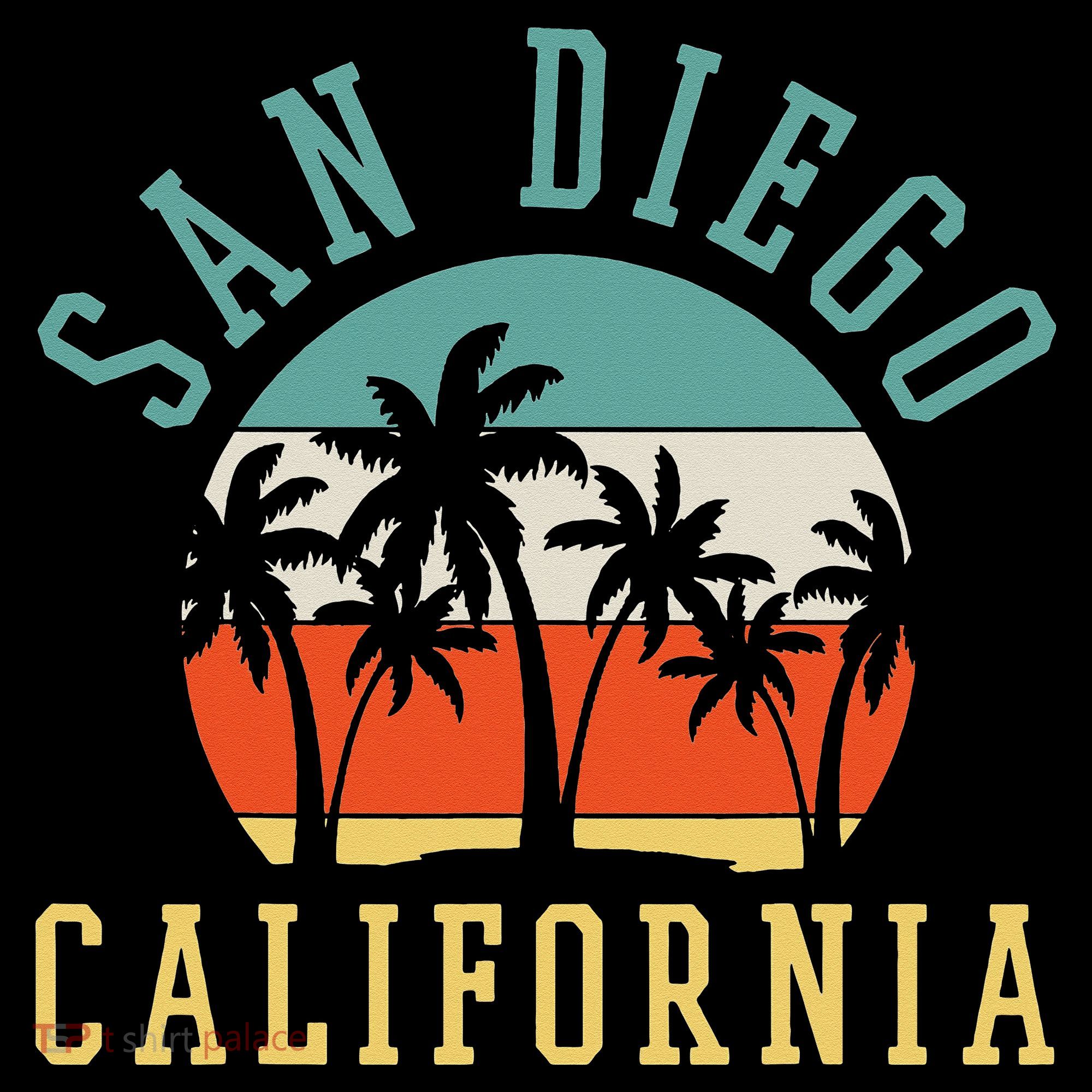 San Diego California Summer Vacation Retro Women's Hoodie