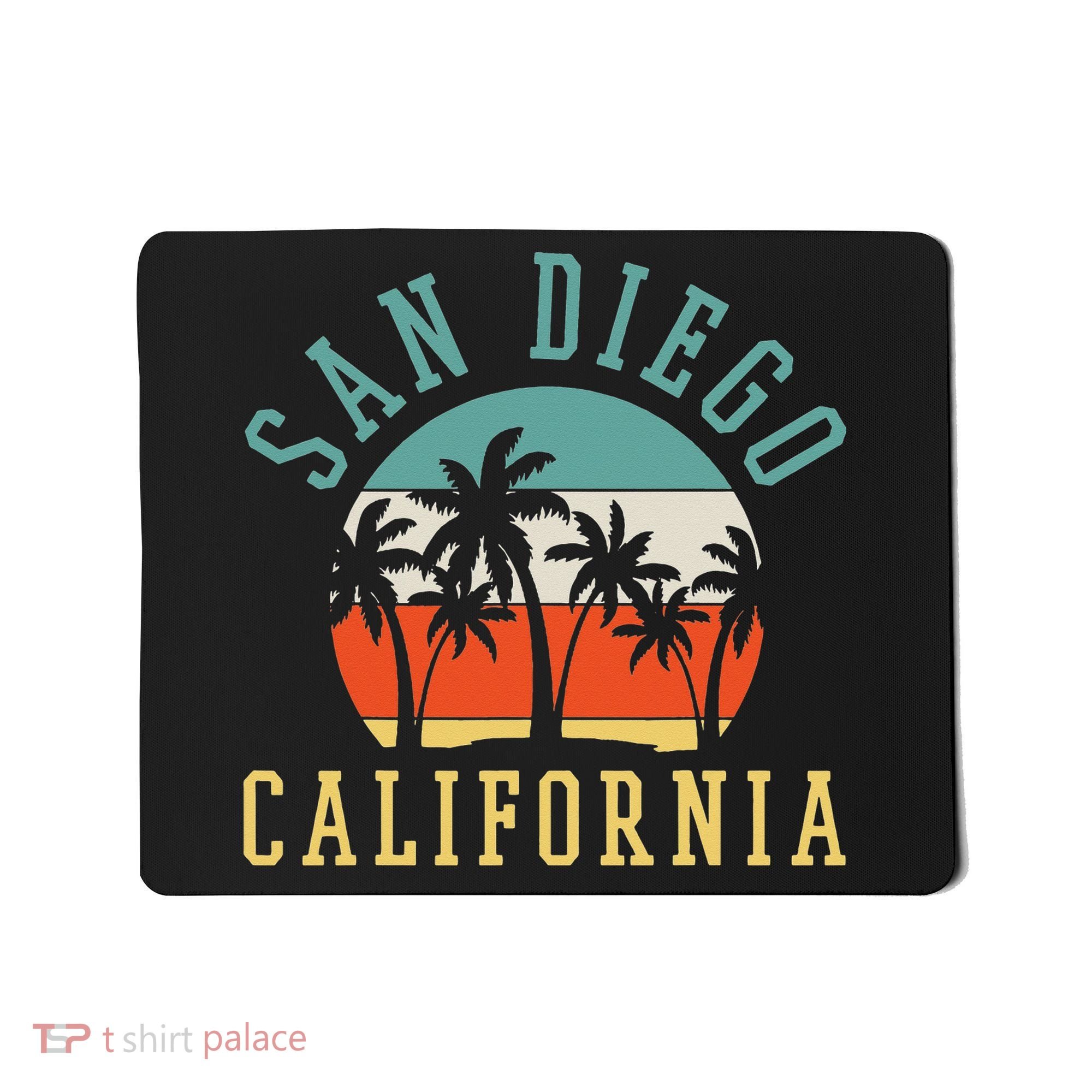 San Diego California Summer Vacation Retro Mousepad
