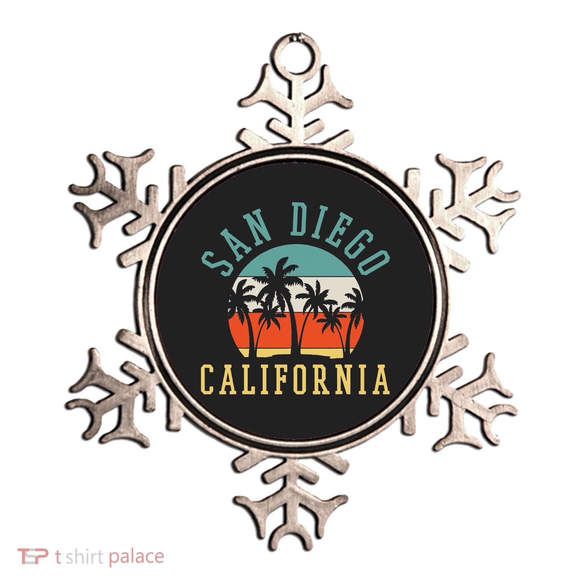 San Diego California Summer Vacation Retro Ornament