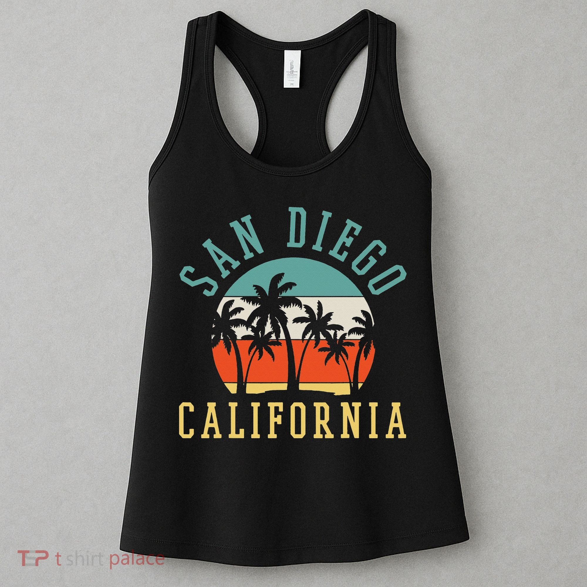San Diego California Summer Vacation Retro Women's Tank Top