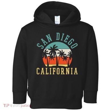 San Diego California Summer Vacation Retro Toddler Hoodie