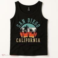 San Diego California Summer Vacation Retro Tank Top thumb 2