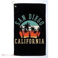 San Diego California Summer Vacation Retro Golf Towel thumb 0