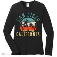 San Diego California Summer Vacation Retro Women's Long Sleeve Shirt thumb 0