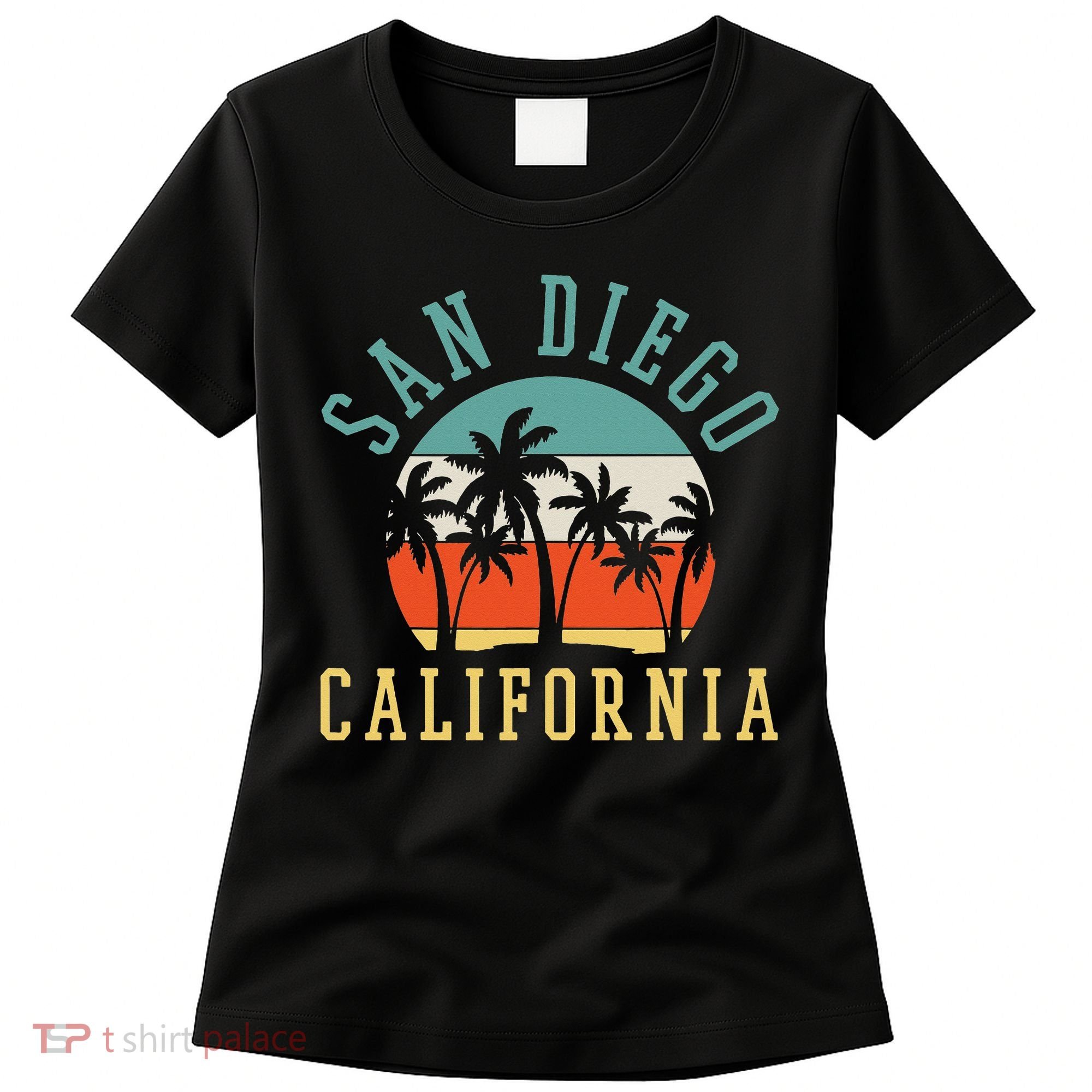 San Diego California Summer Vacation Retro Women's T-Shirt