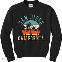 San Diego California Summer Vacation Retro Kids Sweatshirt thumb 0