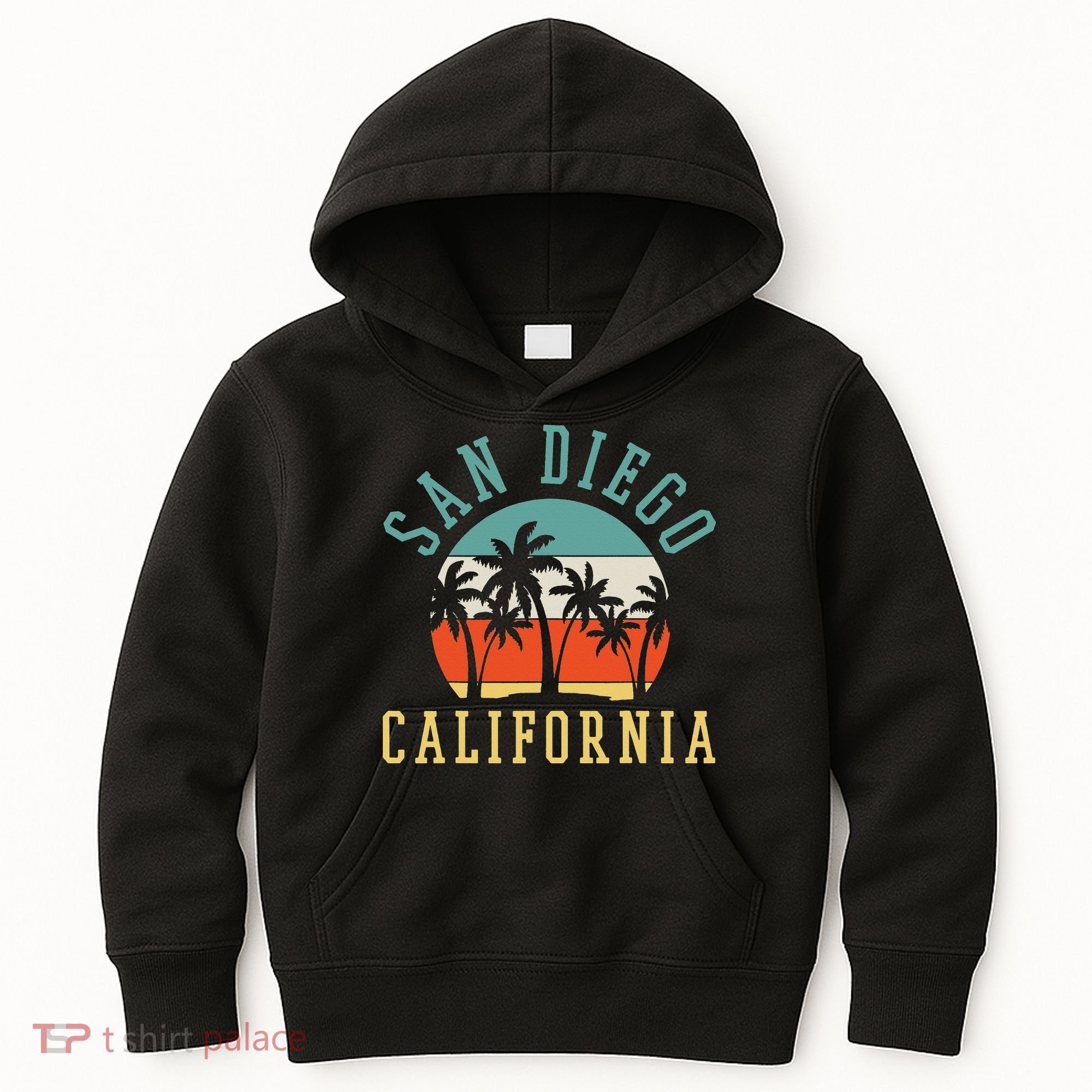 San Diego California Summer Vacation Retro Kids Hoodie