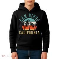 San Diego California Summer Vacation Retro Kids Hoodie thumb 4