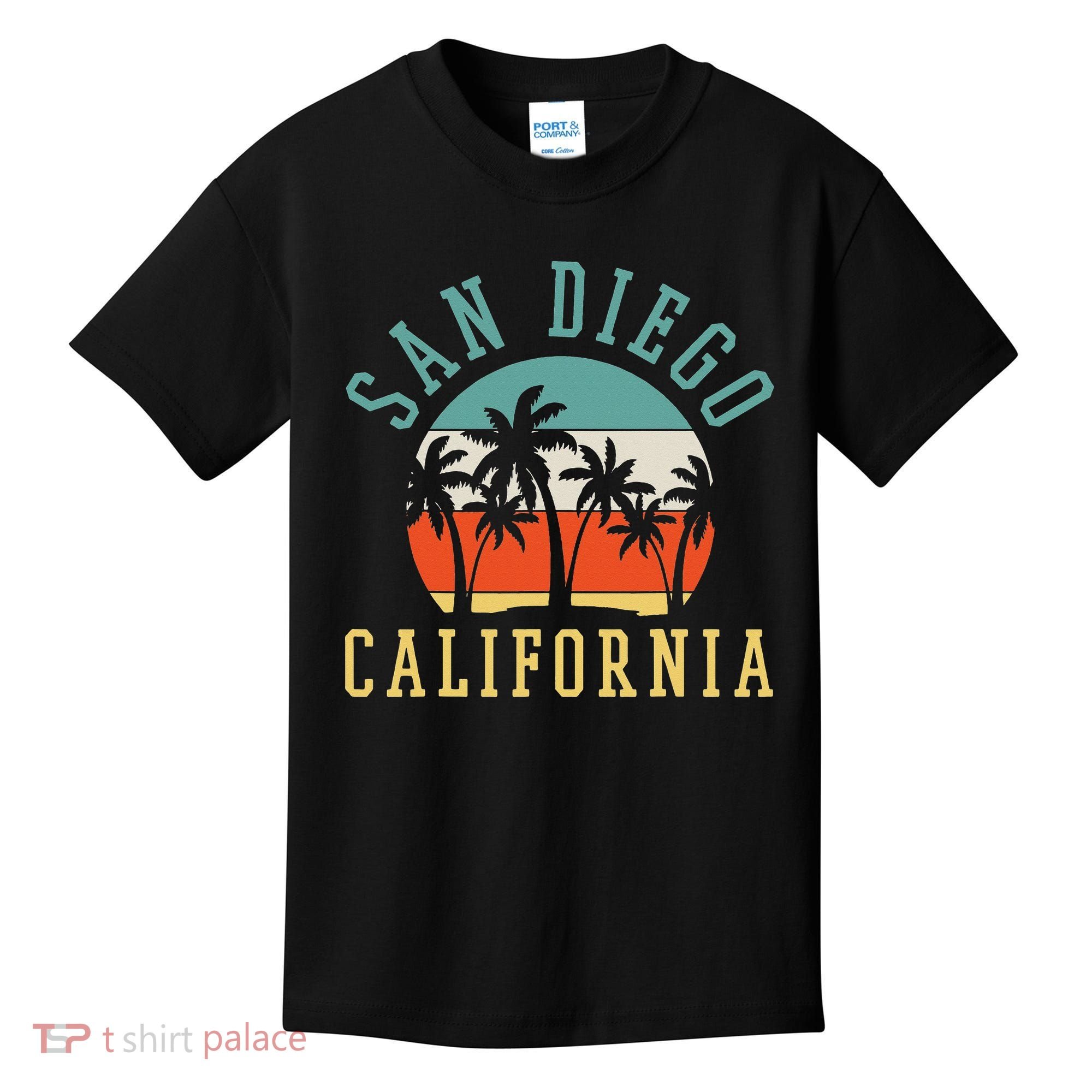 San Diego California Summer Vacation Retro Kids T-Shirt