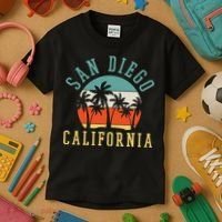 San Diego California Summer Vacation Retro Kids T-Shirt thumb 3