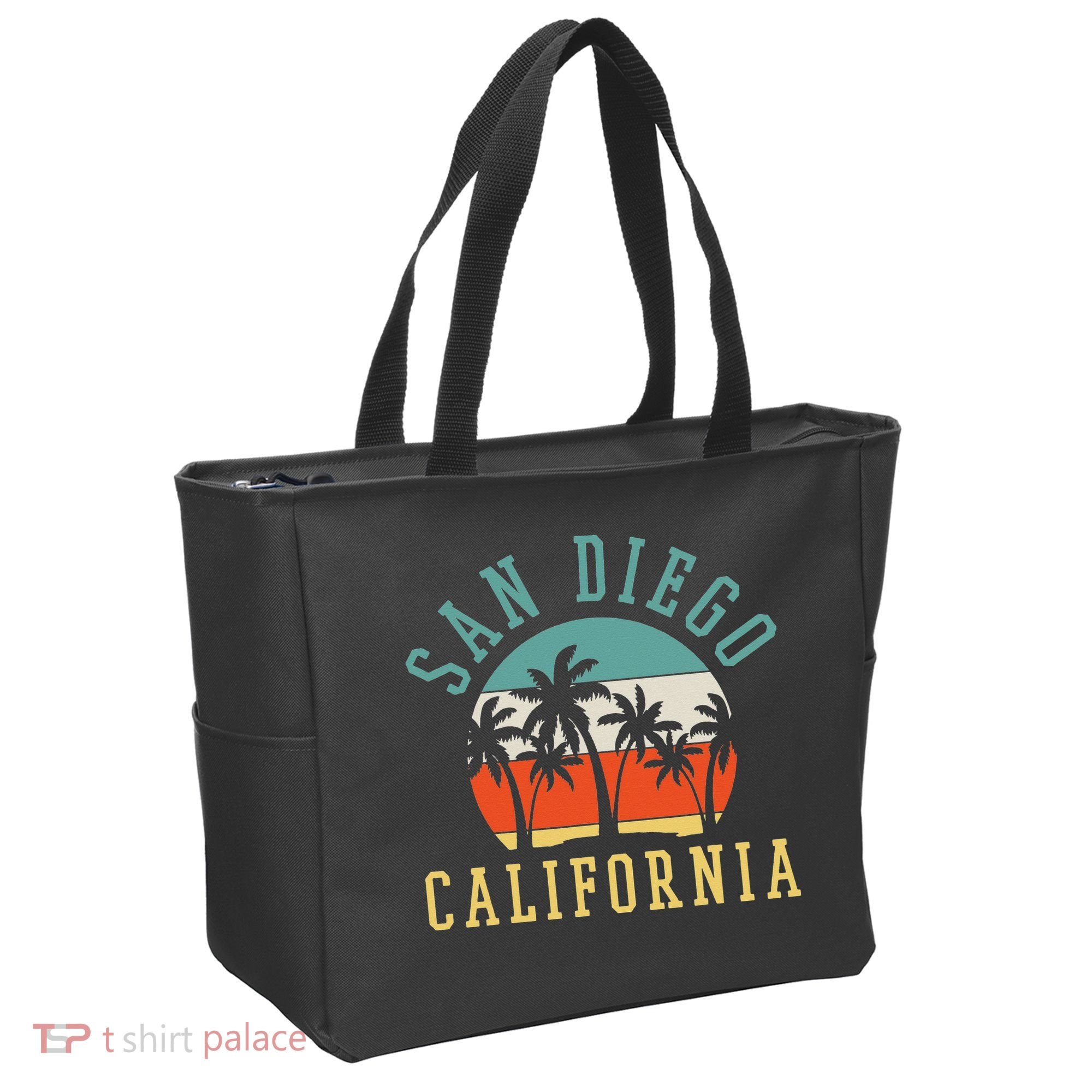 San Diego California Summer Vacation Retro Tote Bag